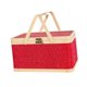 thumbnail image 5 of Cesta de picnic para decoración de fiestas, portátil, tejida, para pan, regalo, embalaje de refrigerio Rojo, 5 of 8