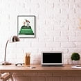 thumbnail image 3 of Stupell Industries Art Deco Fashion Designer Makeup Bookstack Green Watercolor Black Framed Giclee Art, 16 x 20, by Amanda Greenwood, 3 of 7