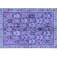 thumbnail image 1 of Ahgly Company Machine Washable Indoor Rectangle Persian Blue Traditional Area Rugs, 8' x 10', 1 of 4