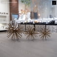 thumbnail image 6 of Gannon Sea Urchin Sculpture Decorative Accent – Coastal Nautical Ocean-Inspired Home Décor for Living Room, Shelf & Tabletop (Size- Large , Gold), 6 of 7