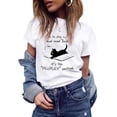 thumbnail image 2 of Mode de Printemps Femmes Décontracté Chemises Femmes Compression Imprimé Floral Manches Courtes Chemises de Course T-Shirt Blouse Haut, 2 of 6