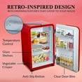 thumbnail image 5 of Crosley Classic Series 3.2 Cuft 1-Door Compact Refrigerator, Retro Red, 5 of 5