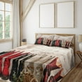 thumbnail image 3 of Ambesonne Western Fitted & Top Sheet Set with Shams, Rustic Wild West Boots Art, Beige Black and Red, 3 of 8