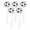 5 Clappers, variant on Soccer Shaped Whistles, 2.17in, Multicolor, with Lanyard, Loud Sound, Plastic, for Parties/Sports Events, 10-Pack