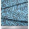thumbnail image 3 of Soimoi Blue polyester Crepe Fabric Artistic Leaves Print Fabric by Yard 42 Inch Wide, 3 of 3