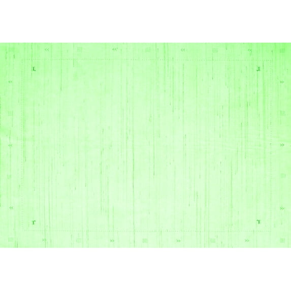 Ahgly Company Indoor Rectangle Solid Green Modern Area Rugs, 6' x 9'