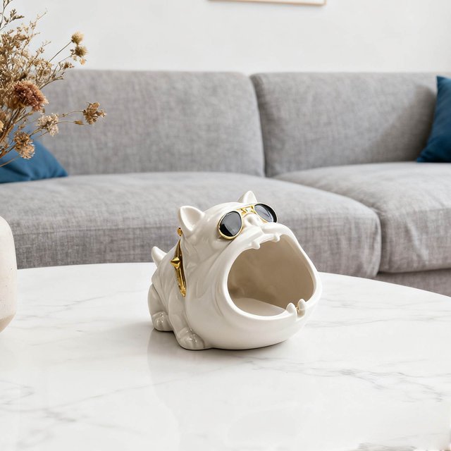 BKER Modern Ashtray Desktop Ornament For Home And With Elegant Design And Material For A Sophisticated