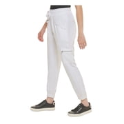 KARL LAGERFELD PARIS Womens White Pocketed Drawstring Waist Jogger Cuffed Pants XL