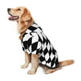 thumbnail image 3 of Harlequin Pattern Black And White Dog Hoodie Pet Coat for Medium and Large Dogs Daily Use Small, 3 of 7