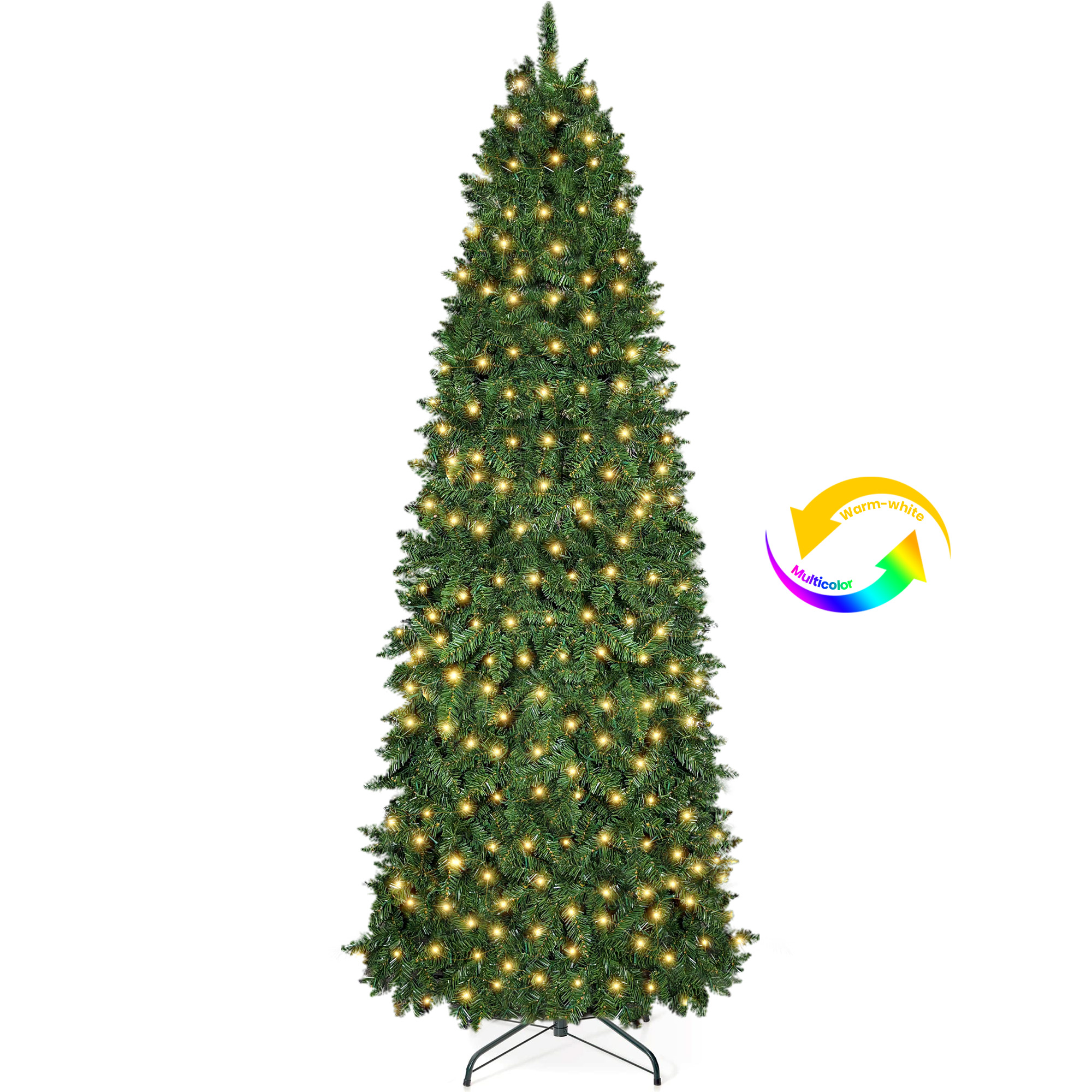 GVDV 7.5ft Pre-lit Christmas Tree, Artificial Christmas Tree with