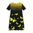 thumbnail image 5 of QIPOPIQ Robe d'Été pour Fille Art Van Gogh Impression 3D Col Rond Manches Courtes T-Shirt Robe Évasée Liquidation, 5 of 5