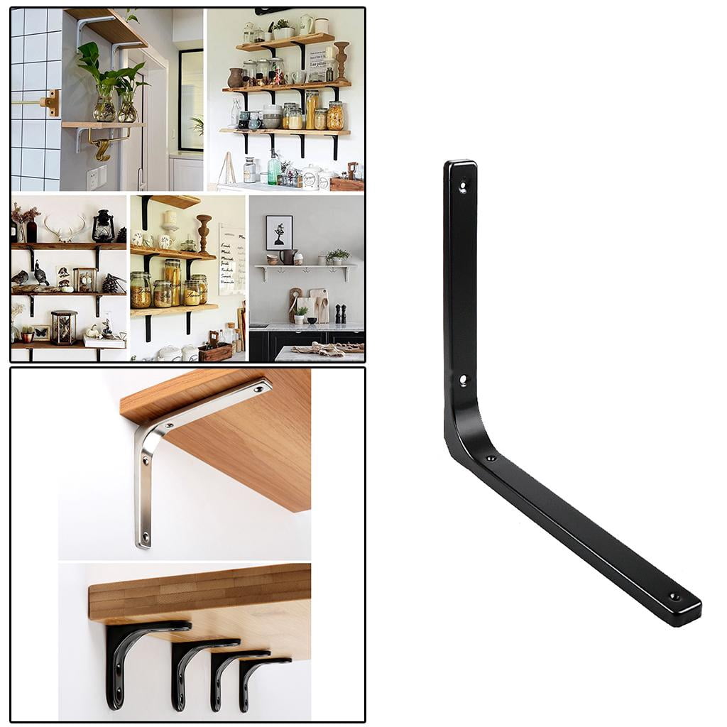 Axioma Heavy Duty Shelf Bracket Wall Hanging Shelve L Shaped Black 16Inch