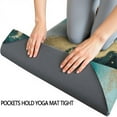 thumbnail image 3 of Teal Gold Marble Pattern Hot Yoga Mat Towel Non Slip for Hot Yoga - Quick-Drying Yoga Mat Cover with 4 Corner Pockets with Travel Bag - Hot Yoga Towel Non Slip Grip Moisture Wicking Sweat 70"x26", 3 of 6