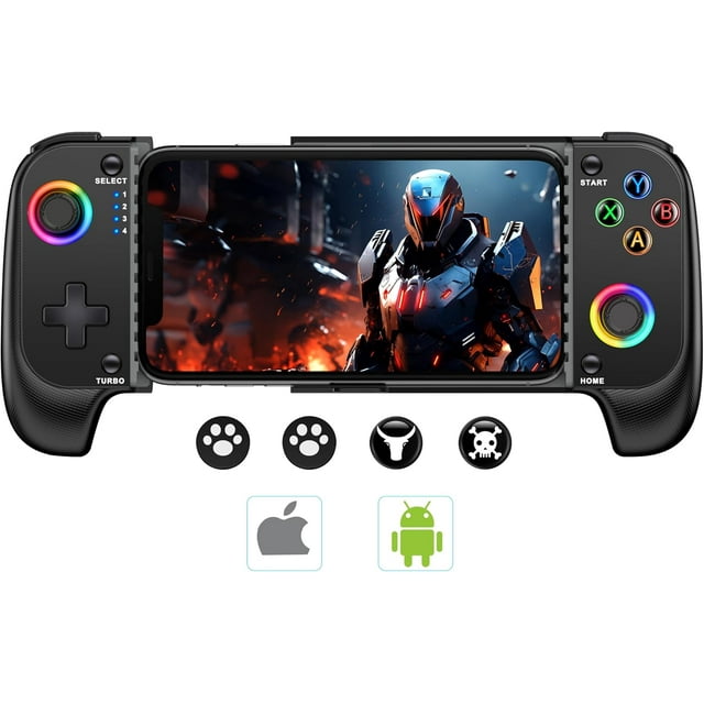 MystNova Wireless Phone Controller for iPhone & Android - Mobile Gamepad with Hall Effect Joysticks, Compatible with Xbox/PS5/Steam Link/Cloud Gaming, Ergonomic Design, Long Battery Life