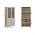 thumbnail image 3 of Manhattan Comfort Jodie Bookcase from Engineered Wood in Light Oak - Set of 2, 3 of 11