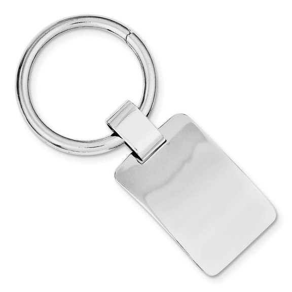Sterling Silver Rhodium Plated Key Chain - Size 11