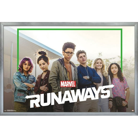 Marvel Comics TV - The Runaways - TV One Sheet Wall Poster, 22.375" x 34", Framed