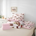 thumbnail image 6 of Castle Fairy Kawaii Sloth Bedding Comforter Set 7pcs for Boys Girls,Cute Fruit Animal Queen Bedding Sets Super Cozy,Cartoon Strawberry Wildlife Queen Sheet Sets,Luxury Bedroom Decor,Reversible, 6 of 8