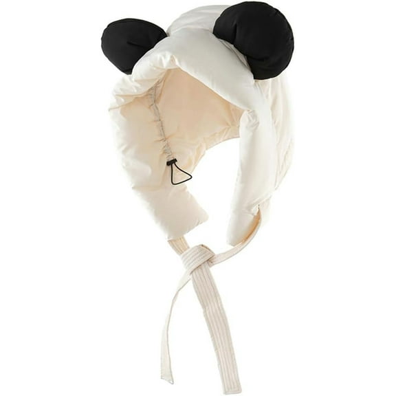 YooGuoGuo Women Winter Down Hat Windproof Waterproof Lightweight Hood Hat Hooded Scarf Hats Extra Warm Earflap Beanie Cap