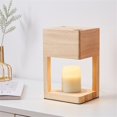 thumbnail image 2 of Calentador de lámpara de cera Simple, lámpara de madera maciza regulable, calentador de velas eléctrico corporal, lámparas de fusión de cera para dormitorio, luces nocturnas de Hotel, 2 of 3