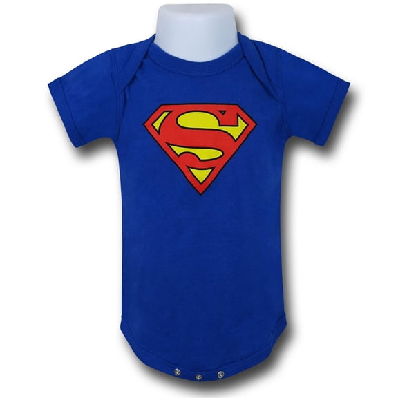 Superman Symbol Royal Blue Infant Snapsuit-12-18 Months