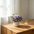 thumbnail image 2 of Artificial Potted Plant Multi-Color Rose and Hydrangea Arrangement, Decorative Ceramic Vase, Pre-Potted for Home Desk Entryway, Long-Lasting Colors, 2 of 5