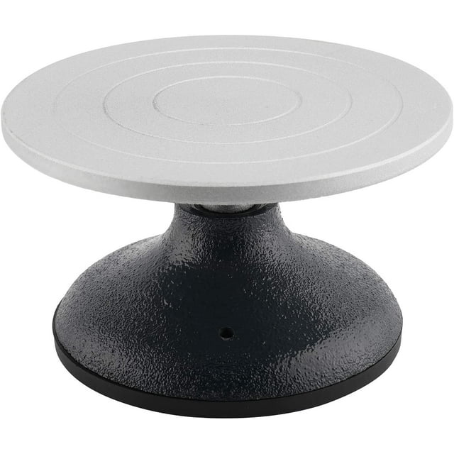 Plato giratorio de cerámica de 18 cm de diámetro - Placa giratoria para esculpir arcilla de alta resistencia - Todo metal - Plato giratorio con rodamientos de bolas