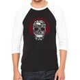 thumbnail image 1 of Men's Raglan Baseball Word Art T-shirt - Music Notes Skull, 1 of 2