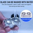 thumbnail image 4 of USB Rechargeable Mini Shaver | Portable Wet Dry Face & Body Hair Removal | 18-Blade Fine Steel | Fast Charge | Detachable Washable Head | Type-C | Travel Size | 1 Shaver + Cable, 4 of 9