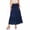 Navy, variant on Tqcoqu Women's High Waist Smocked Ruffle Tiered Maxi Skirt Casual Flowy Long Skirt,Beige,Women's S-XL