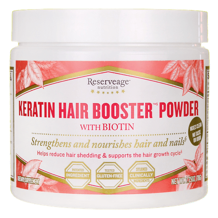 Reserveage Nutrition Keratin Hair Booster Powder with Biotin 2.75 oz Pwdr