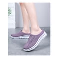 thumbnail image 4 of Women’s Closed-Toe Slip-On Mules – Breathable Flyknit Casual Shoes with Soft Lightweight Comfort Sole, 4 of 8