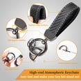 thumbnail image 3 of Key Case Holder Protector Keychain for Audi A3 A4 A5 A6 A7 A8 Q5 Q7 Q8 R8 RS4 RS5 RS6 RS7 S4 S5 S6 S7 S8 SQ5 Luxury Metal Leather Soft Shell, 3 of 8