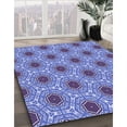 thumbnail image 3 of Ahgly Company Machine Washable Indoor Rectangle Transitional Jeans Blue Area Rugs, 5' x 7', 3 of 7