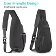 thumbnail image 3 of Bolso bandolera TITECOUGO Z1 de lona negra oscura, nylon ligero, 3 of 6