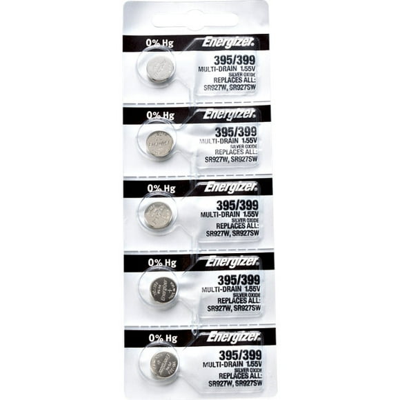 5 x Energizer 395 Watch Batteries, 1.55V, equivalent SR927W, 399, SR927SW