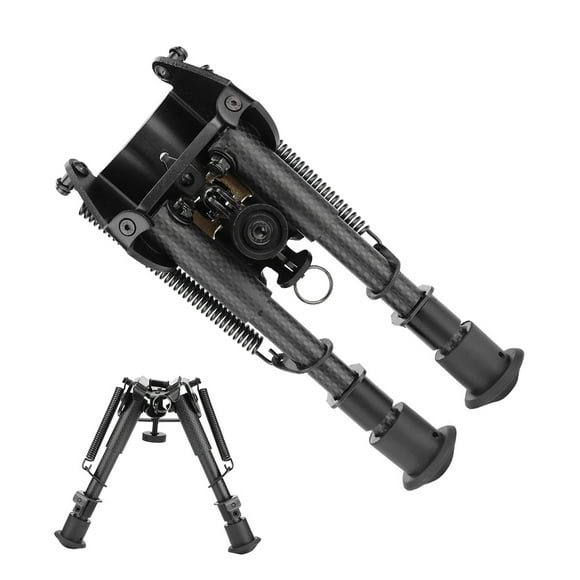 FYBTO 6inch (6-9) Carbon Fiber Tactics Rifle Gun Bipod Swivel Model with Pod Lock FW15-JJ087-090403