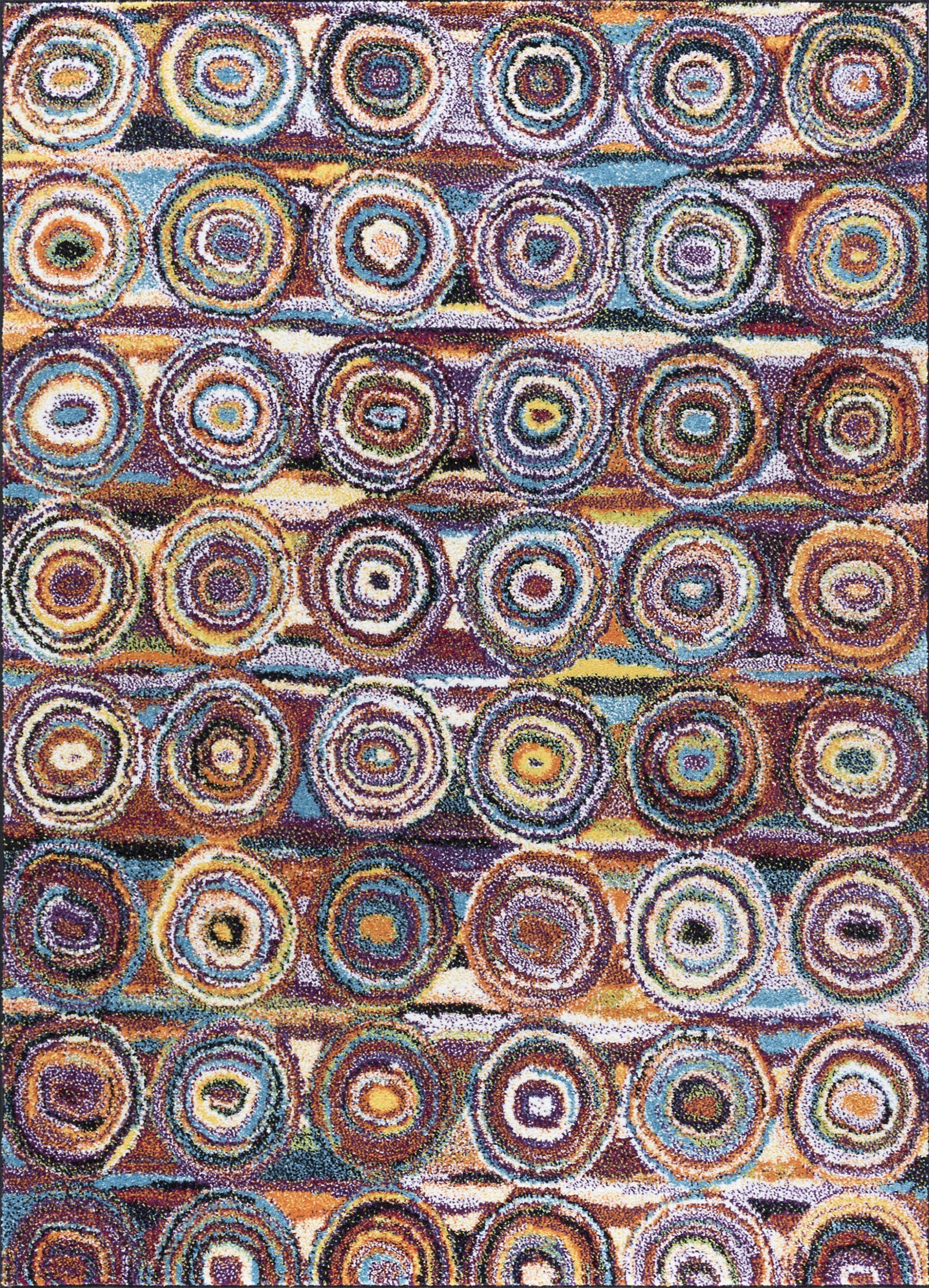 Symphony Contemporary 8' x 10' Multi-Color Polypropylene Indoor Area Rug