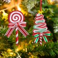 thumbnail image 1 of Xihbxyly Colgantes Navideños de Caramelo, Diseño de Piruleta de Cerámica Suave, Colores Rojo, Blanco y Verde, Decoración Festiva para El Hogar, Adorno para Árbol, Mesa y Rincón, Tamaño 10 X 5 Cm, 1 of 6