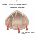thumbnail image 5 of BIMEI Women's Bra Inserts Pads Removable Push Up Sports Bra Cups Rounded top Use for Swimsuits, Workouts, Mastectomy Breast Form Prosthesis Bra，A pair，Triangle，M, 5 of 5