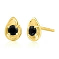 thumbnail image 3 of Mauli Jewels Ear Rings for Women 0.25 Carat Black Diamond Stud Earrings Carat 14K Yellow Gold 4 Prong-Setting, 3 of 5
