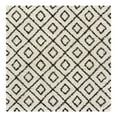 thumbnail image 3 of Unique Loom Trellis Shag Collection Area Rug - Ruth (7' 10" Square White and Black/Ivory), 3 of 11
