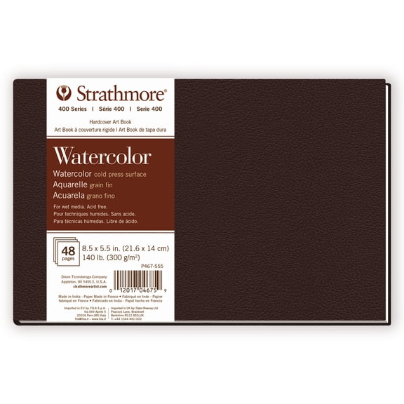 Strathmore 400 Series Watercolor Paper Art Book 8.5"X5.5"-24 Sheets