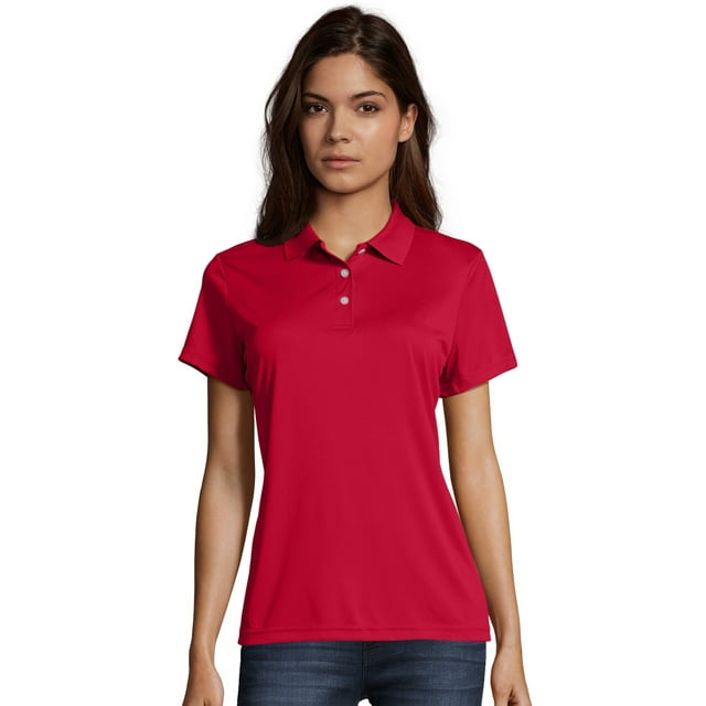 Hanes Polo Sport Cool DRI Performance pour Femmes, TG, Rouge Profond