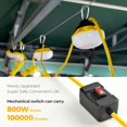 thumbnail image 2 of UTAH-50ft LED Switch String Lights: 50w 5500lm ETL Listed Bright Industrial Outdoor Temporary Lighting Hanging IP65 Waterproof 18AWG Wire Work Construction Light for Attic Jobsite Garage, 2 of 4