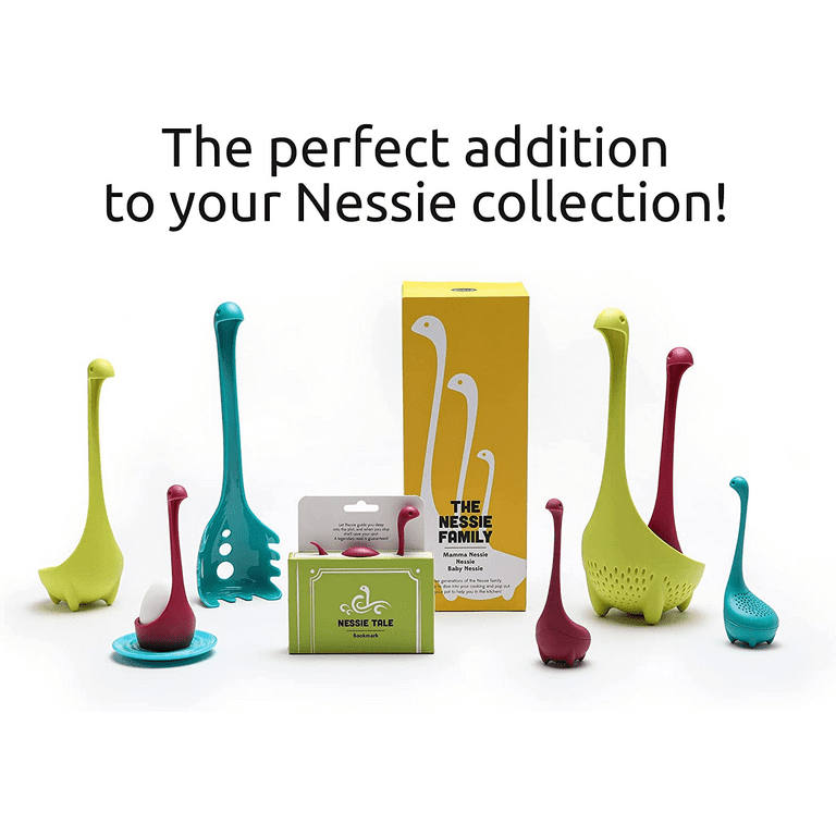 OTOTO Nessie Ladle Spoon -Turquoise Cooking Ladle for Serving Soup, Stew, Gravy & Chili - High Heat Resistant Loch Ness Stand Up