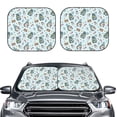 thumbnail image 2 of Salouo Winter Wonderland Light Blue Pattern Car Windshield Sun Shade Foldable | Front Windshield Shade for Sun, Heat and UV Rays | Interior Sun Protection-Medium, 2 of 6