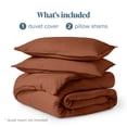 thumbnail image 3 of Bare Home Luxury Duvet Cover and Sham Set - Premium 1800 Collection - Ultra-Soft - King, Terracotta, 3-Pieces, 3 of 10