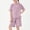 Purple, variant on Amidoa Girls Summer Outfits Short Sleeves T-Shirts and Kids Summer Casual Short Clothing Set Purple Size 5T