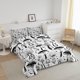thumbnail image 2 of Luna Sol Estrellas juego de cama para Niños Niñas,Negro Blanco Plantas Botánicas Silvestres Todos, 2 of 7